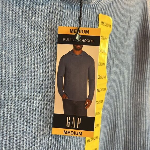 GAP BLUE MEDIUM PULLOVER HOODIE NWT - Picture 5 of 10